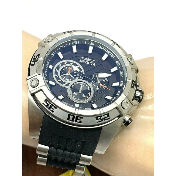 Invicta Men's Blue and Silver Watch - Picture 5 of 10